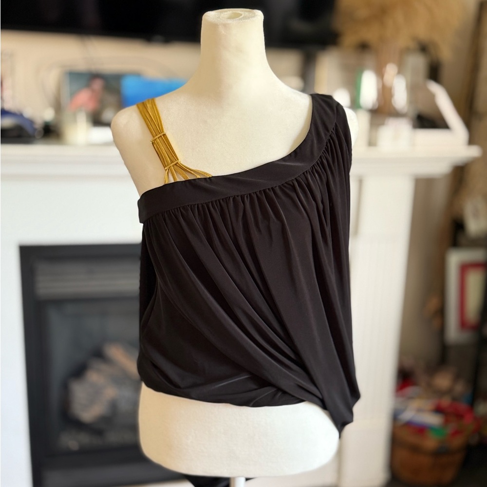 Chic Black and Gold Women's Tank Top